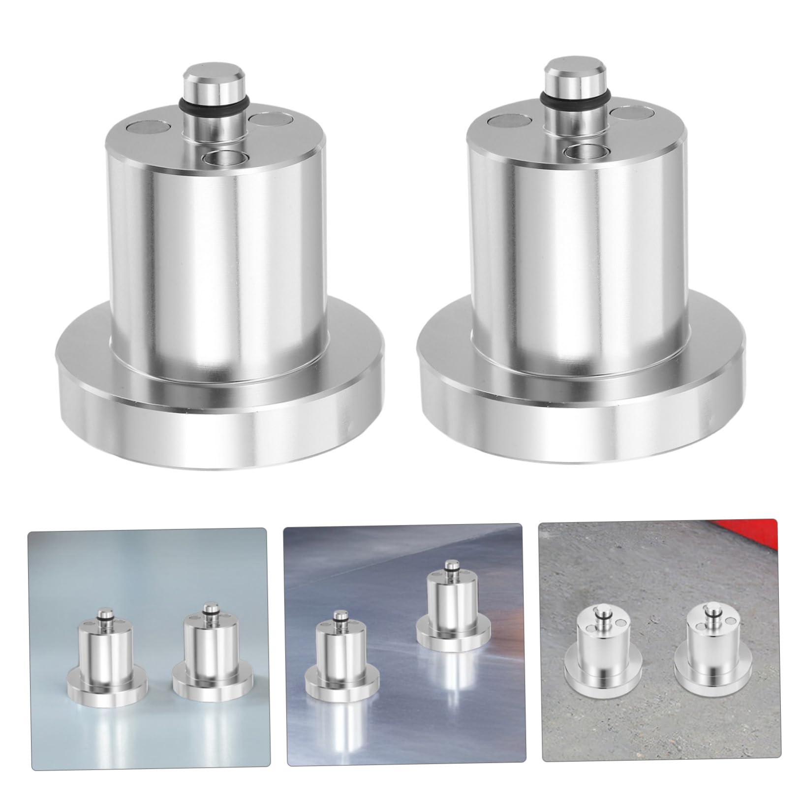 Holibanna 4 Stück Teiliges Aluminium Lift Pad Wagenheber Adapter Stoßdämpfend Hebepunkt Schutz für Pkw LKW Hydraulikwagenheber Werkstatt Zubehör