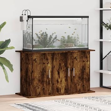 Festnight Aquarium Base Cabinet with Storage Space 101 x 41 x 58 cm Aquarium Stand for Aquariums Aquarium Cabinet Terrarium Cabinet (Smoked Oak)