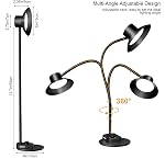 Desk Lamp,Eye-Caring Dimmable Bedside lamp with Dual USB Charging Port, 5 Light Modes & Stepless Dimming, 1400LM Desk Light with Flexible Neck for Home, Office, Bedroom, Reading, Work, Study,12V 2A