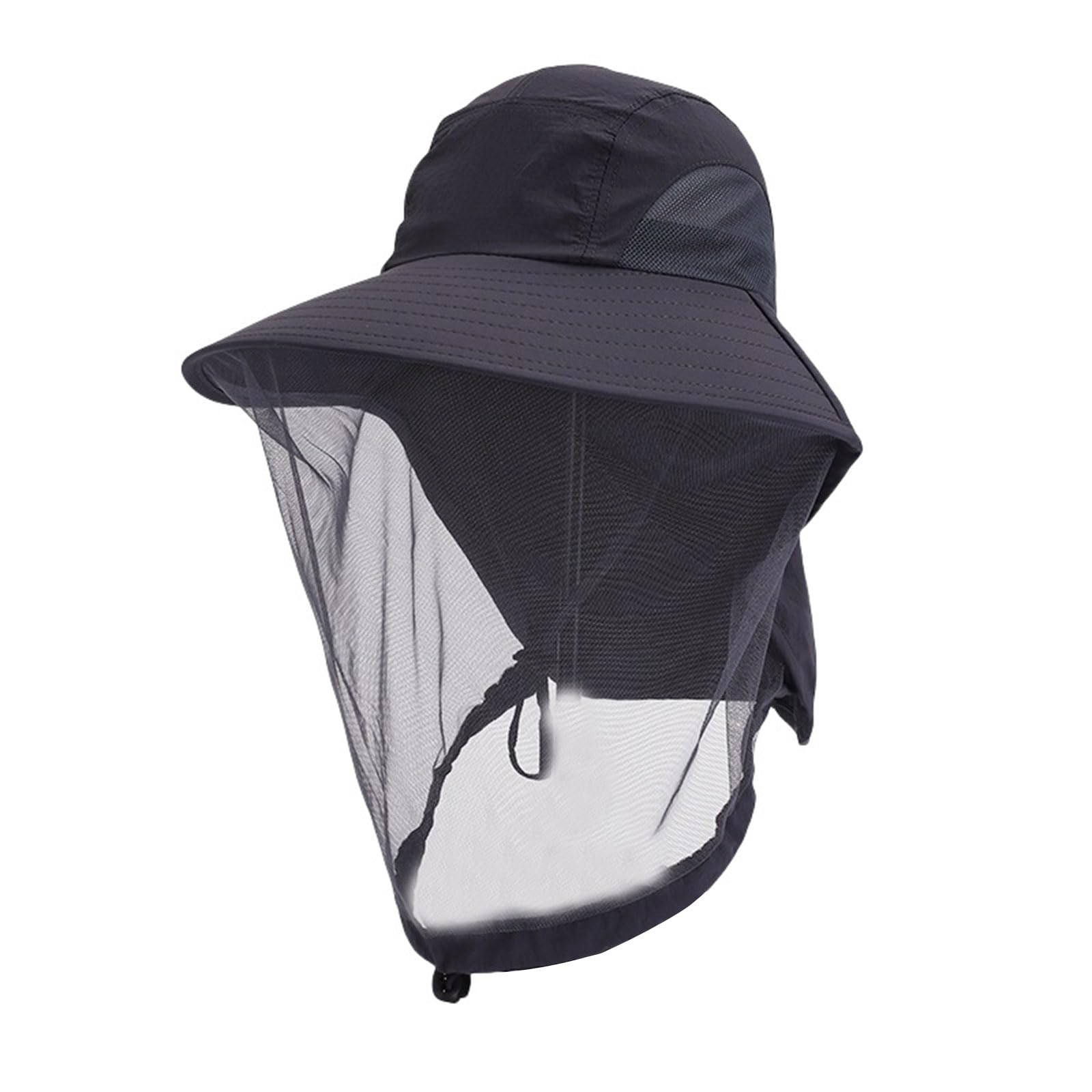 MICFENY Polyester Netting Fishing Hat Lightweight Foldable Design for Men Outdoor Activities