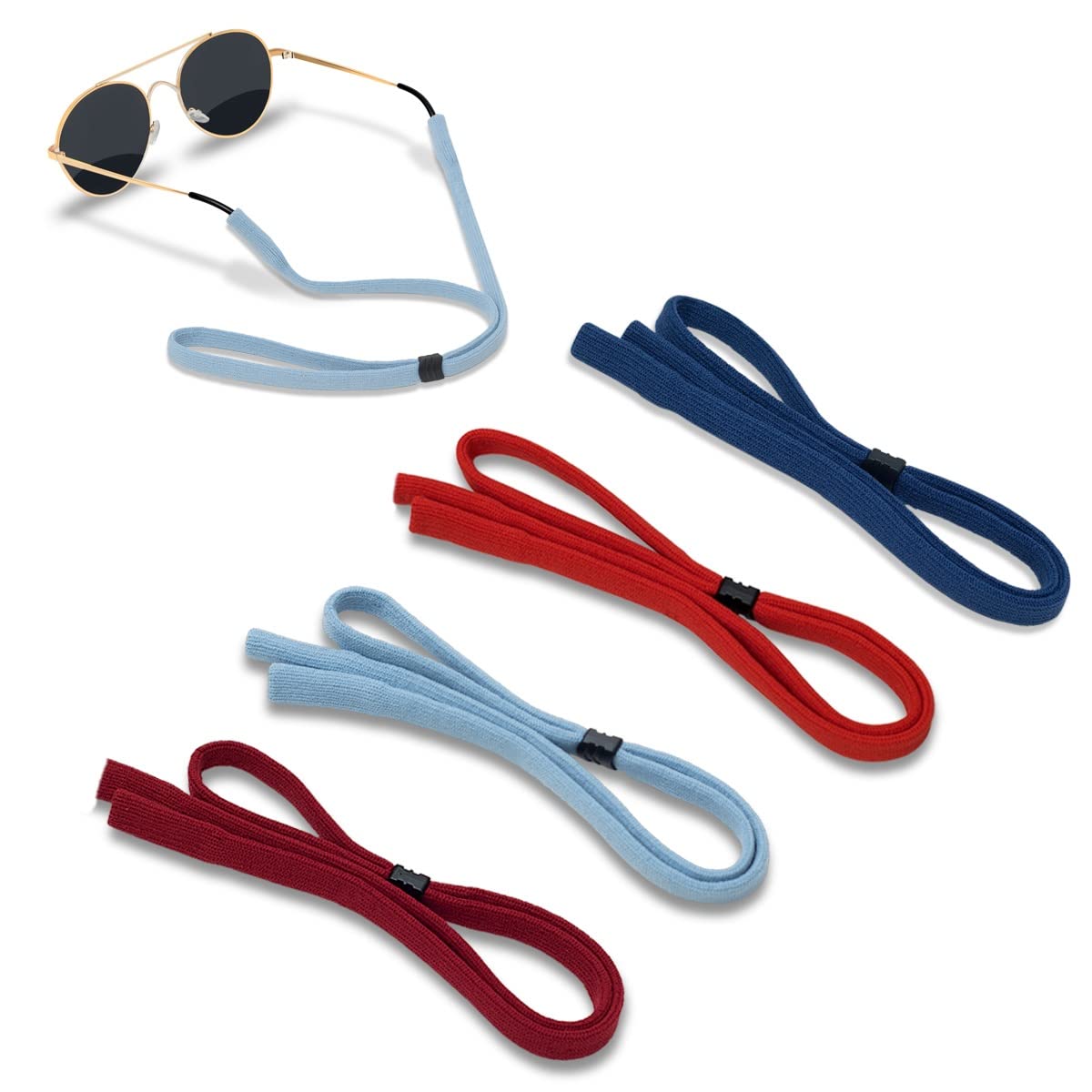 Eyeglasses Holder Strap Cord - Sunglasses Eyewear Retainer-Glasses Cord Lanyard -4 Pack