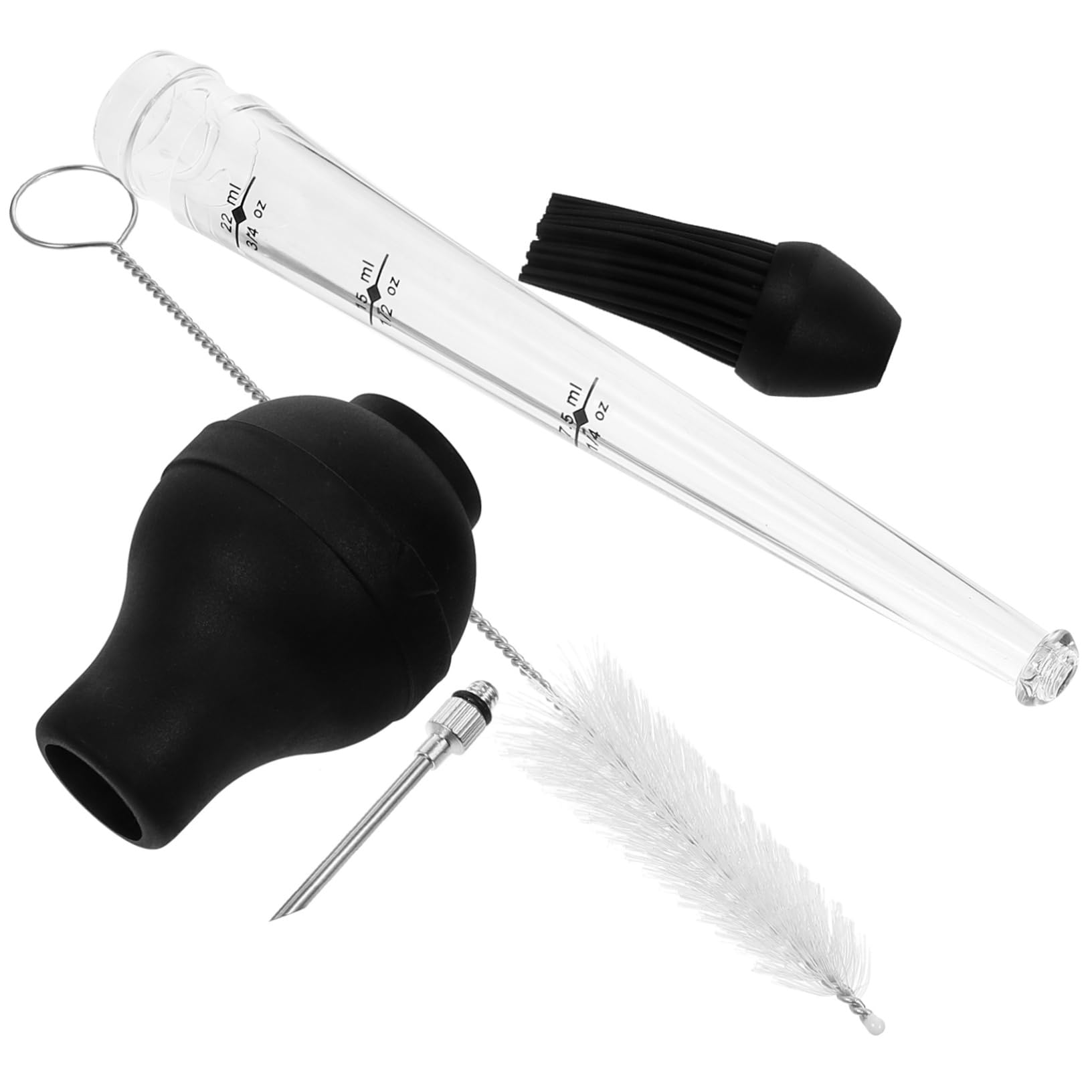 Mipcase 1set Stainless Steel Turkey Baster Injector Food Grade Meat Injector for Flavoring Poultry Beef Chicken Essential Cooking Tool for Thanksgiving