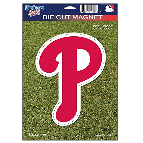 Wincraft MLB Philadelphia Phillies 79733010 Die Cut Logo Magnet, Small, Black