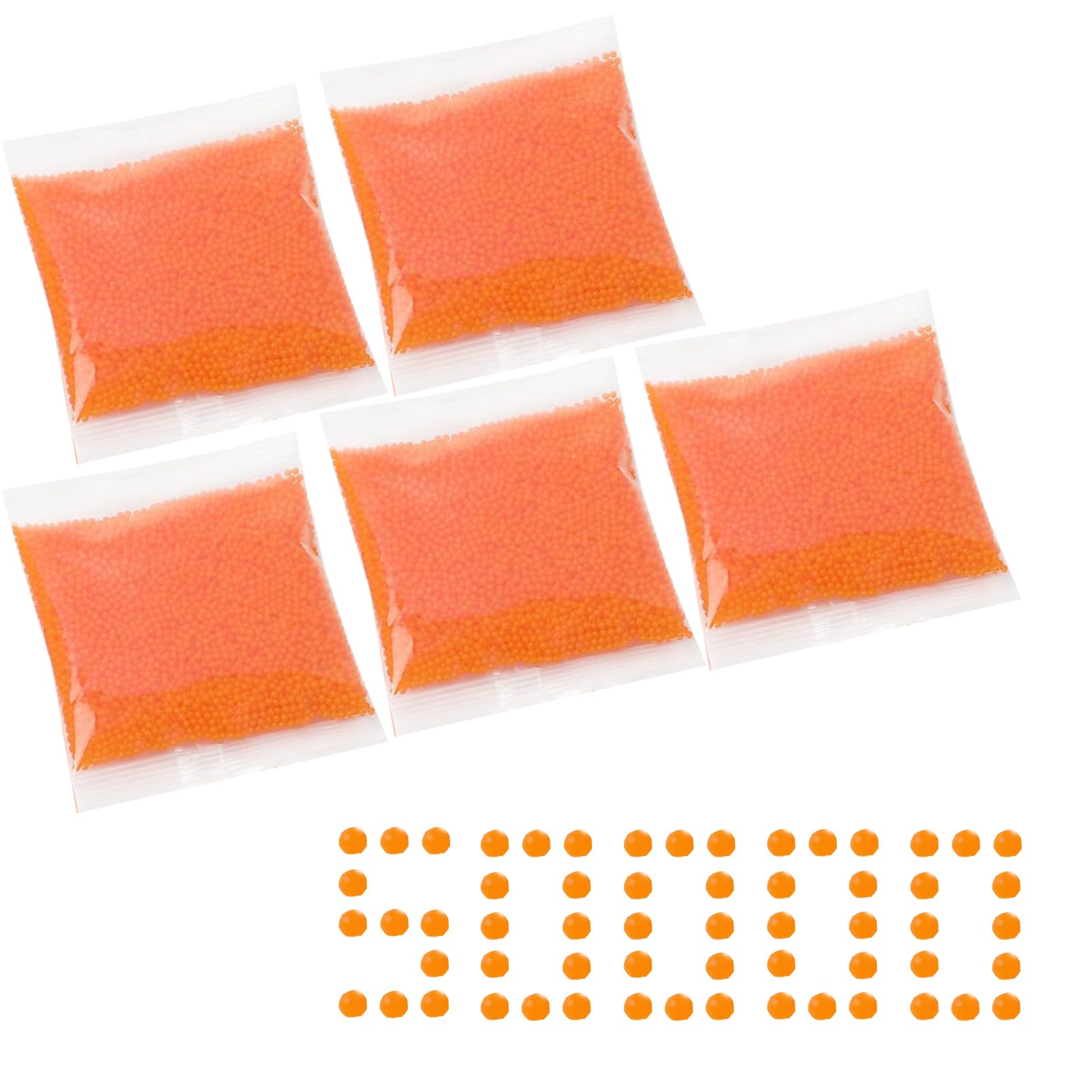50000 Pcs Gel Blaster Ammo, 7-8 mm Gel Bullets for Gel Blaster Gun Gel Gun Ammo Refill for Teenagers and Adults 14+ (Orange)