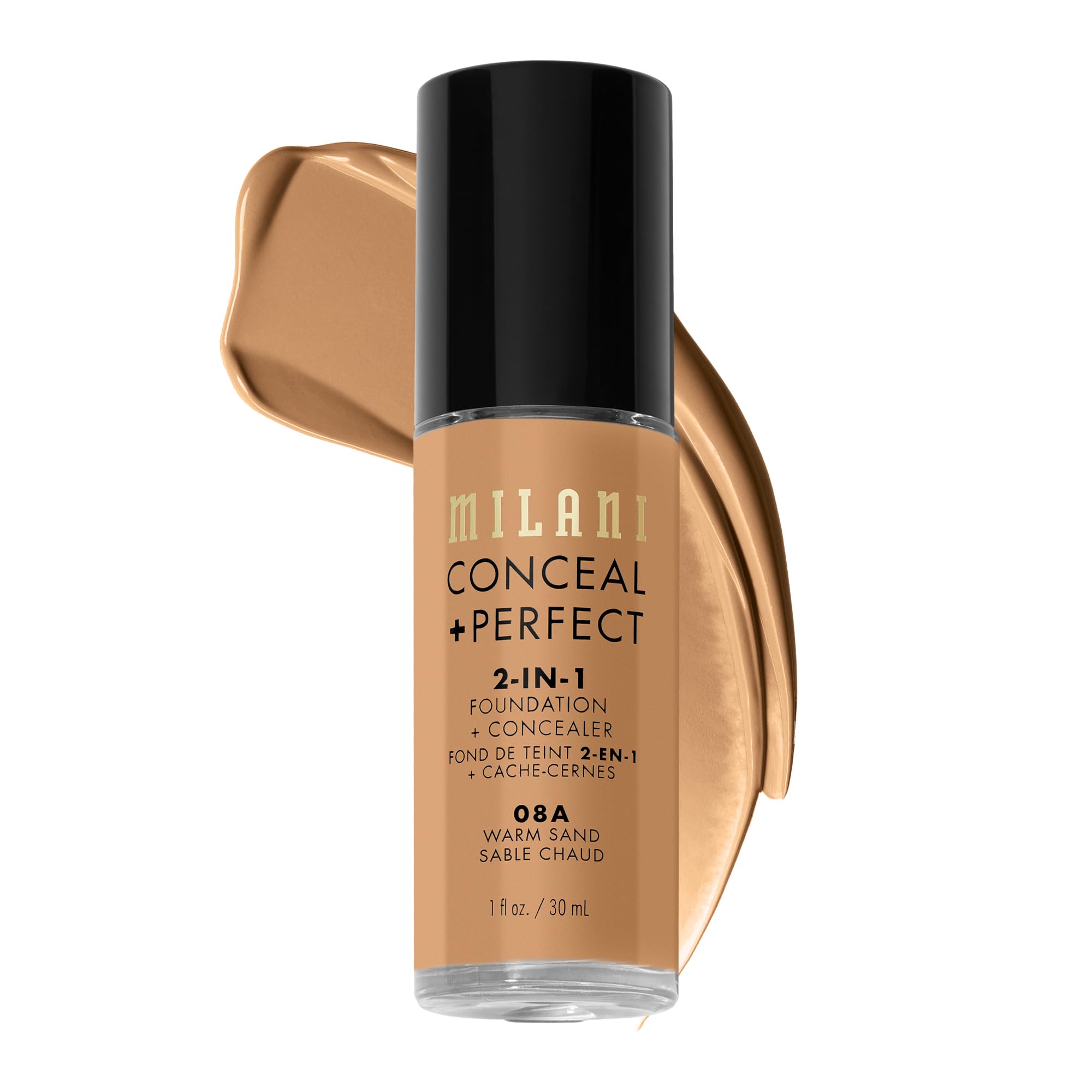 Milani Conceal + Perfect Liquid Foundation Makeup - Warm Sand, 1 Fl. Oz
