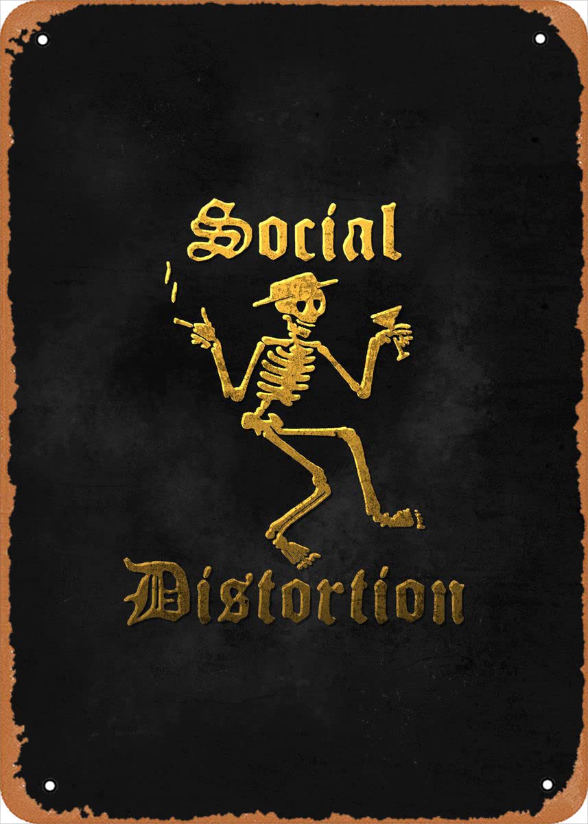 Wanfst Rock Music Social Distortion Fulerton Metal Tin Sign Poster Vintage Art Wall Decor 12 x 8 inch
