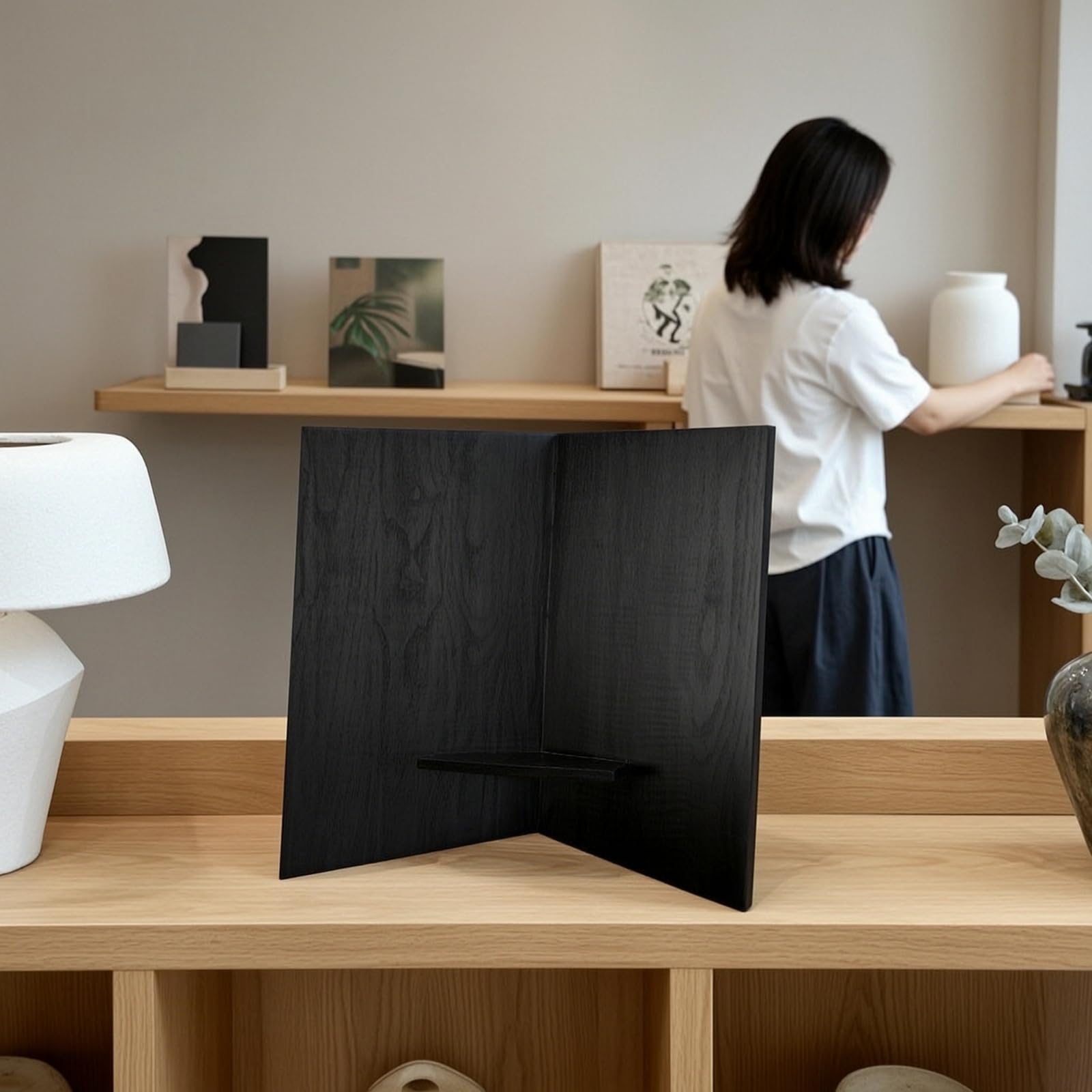 Revistero Madera Moderno Revistero Suelo Organizador Libros para Estudiantes, Salón