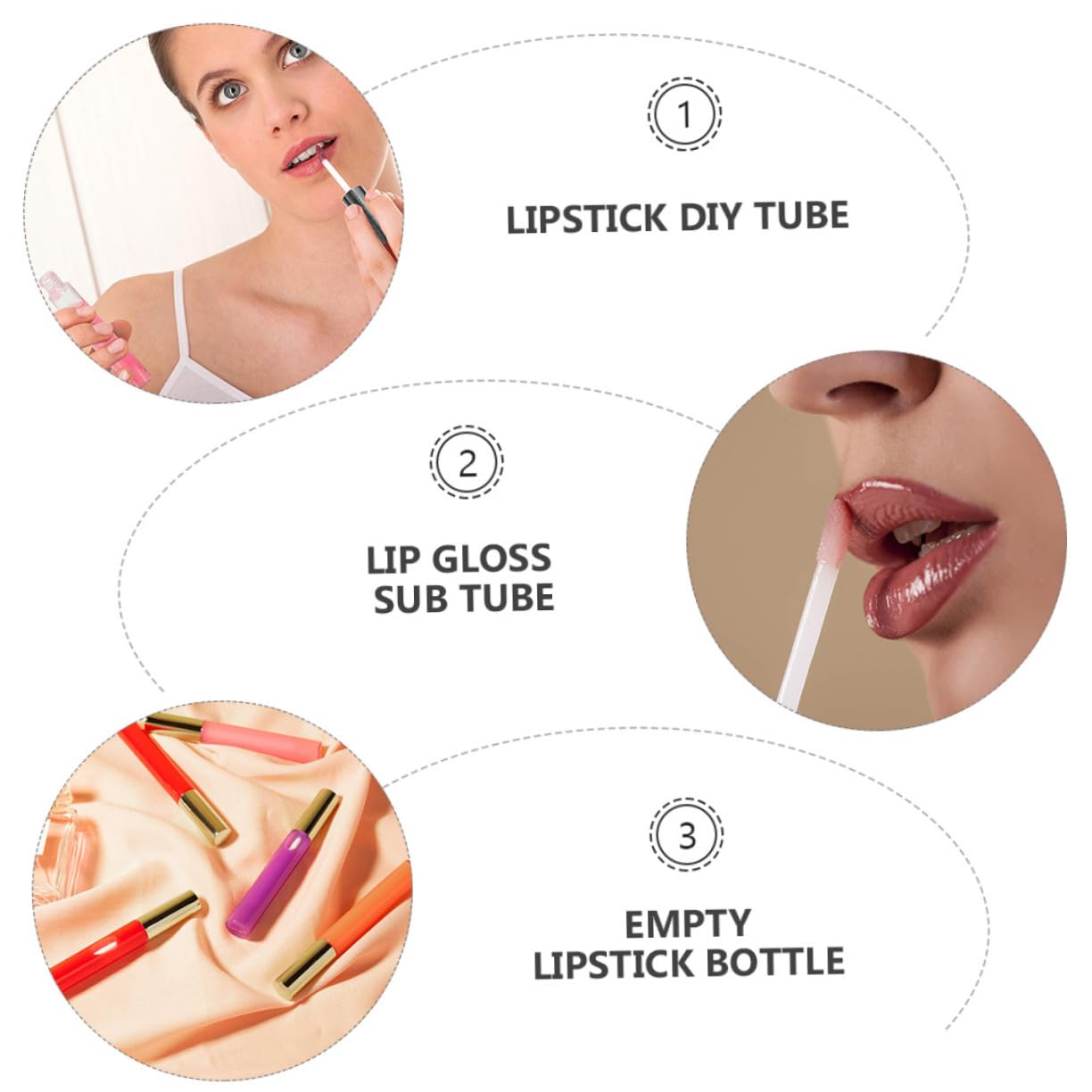 Homoyoyo 30stücke Leichte Lipgloss-tuben Einfache Lippenfarbfläschchen Lipgloss-tuben Für Lippenflüssigkeit Lipgloss Lippenöl Und Mehr