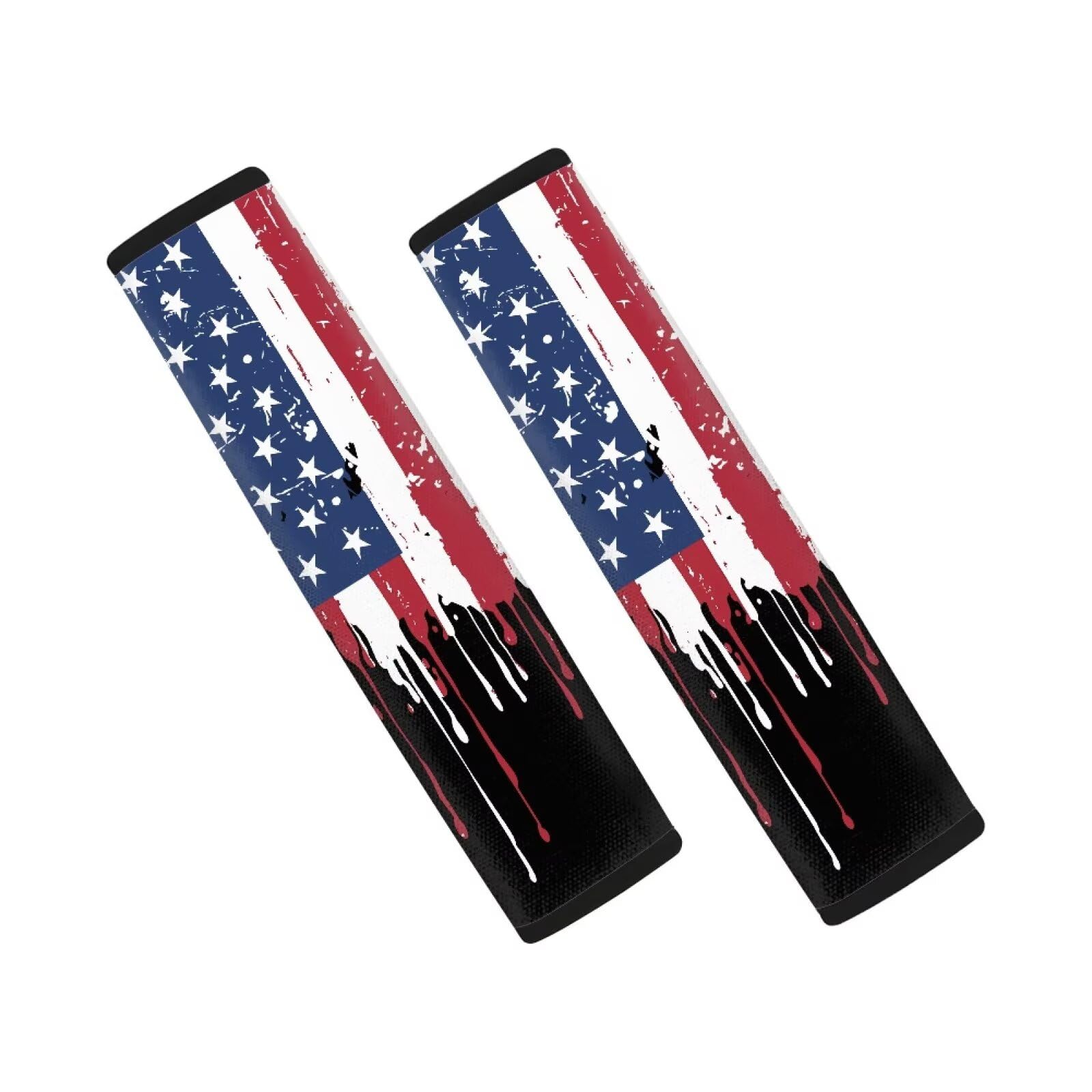 AFPANQZ America Flag Design Car Seat Belt Cover for Women Mens Pads Drivers Shoulder Protetion Car Seats Accessories Vehicle Auto Seatbelt Cushion Pads Universal Fit