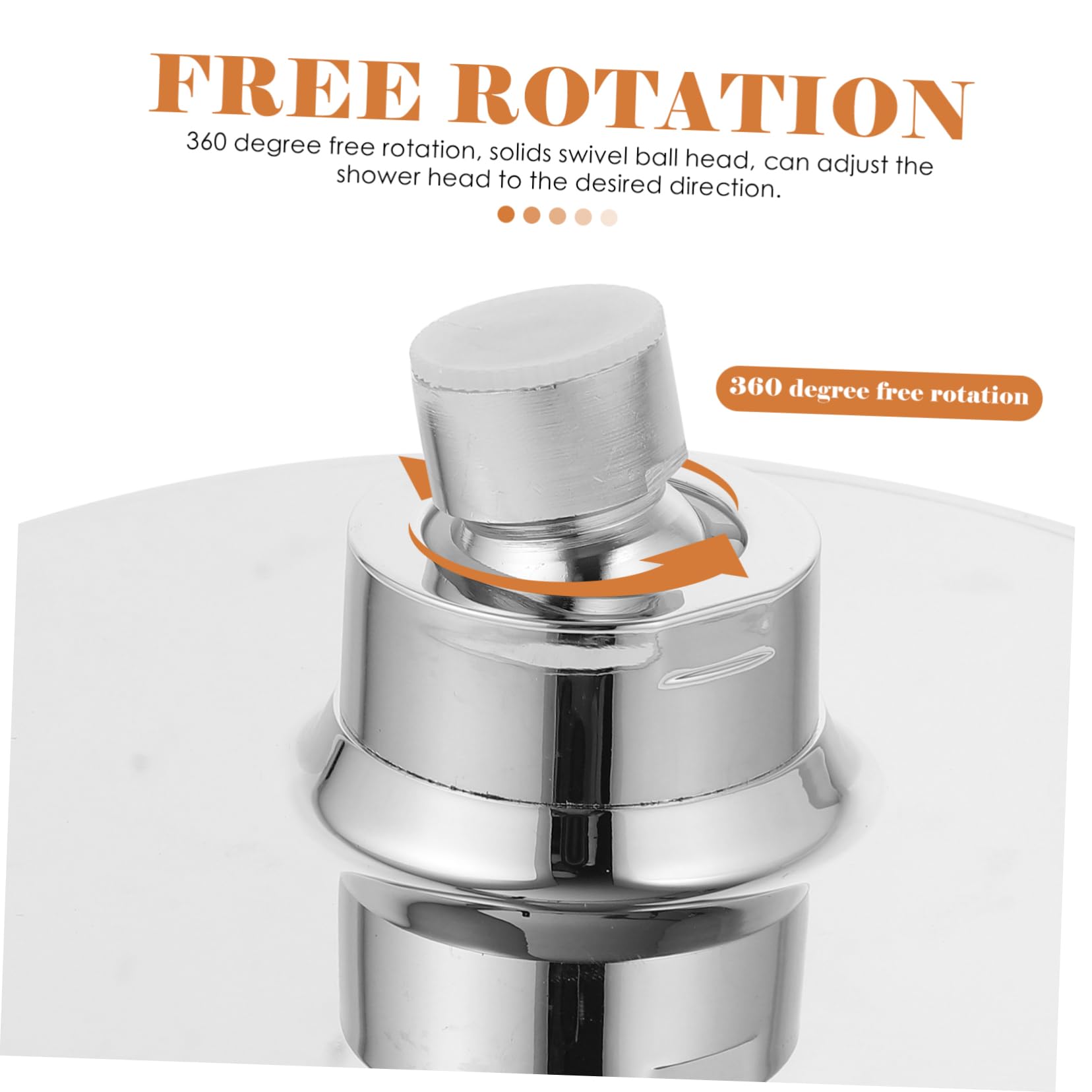 PRETYZOOM Filtro de Ducha para Agua Dura, ABS Plata, 15 Niveles Rotatorio | Sistema Multicapa, Algodón Interno, Esfera Sólida, Movimiento Libre 360°, Cuerpo Anti Deformación, Estructura Resistente