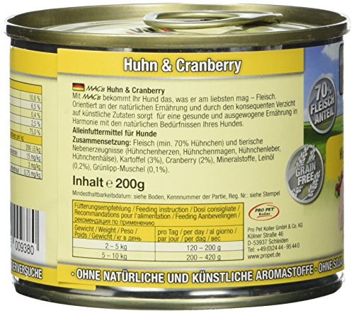 Mac's Hühnchen & Cranberry, 6er Pack (6 x 200 g)