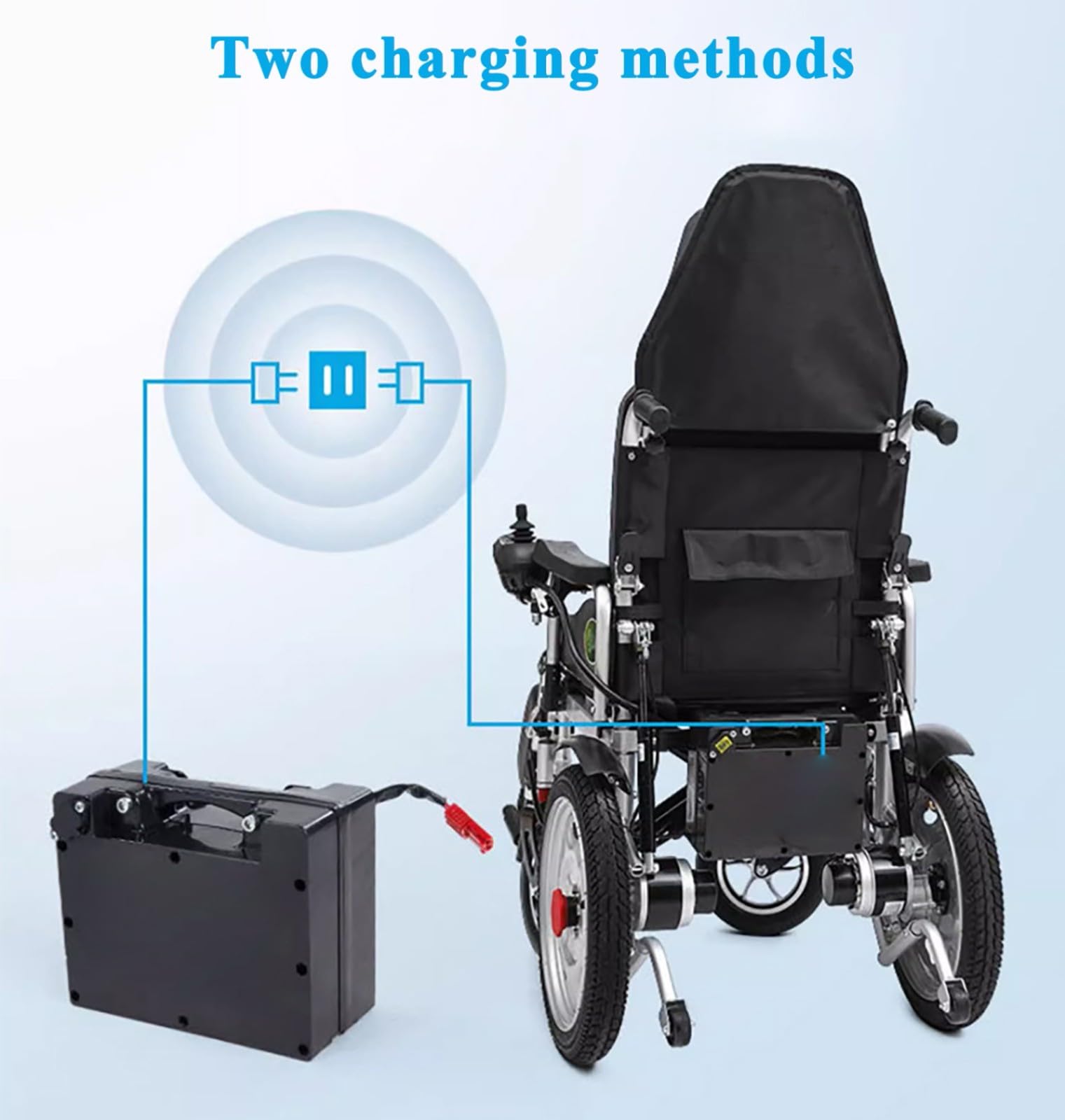 Batería para Silla De Ruedas Eléctrica, 24 V 10 Ah 12 Ah 15 Ah 20 Ah, Batería De Repuesto para Silla De Ruedas Eléctrica, Conector Anderson Rojo.