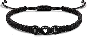 Initial Bracelets for Women Men's Bracelets Gifts for Girlfriend Boyfriend Letter Bracelets I Love You Gifts for Her Him Best Friend Birthday Gift Christmas Jewelry