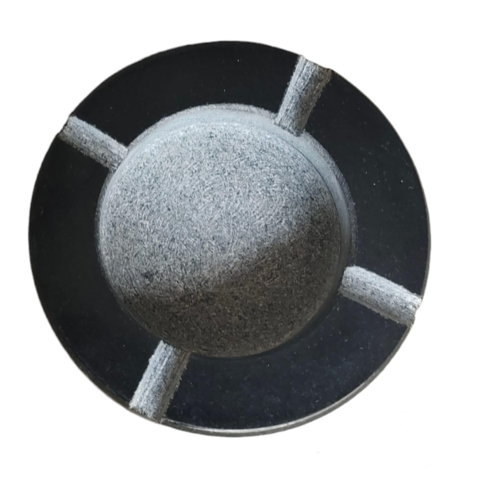 EZAHK Granite Black Stone Ashtray (4 Inch)