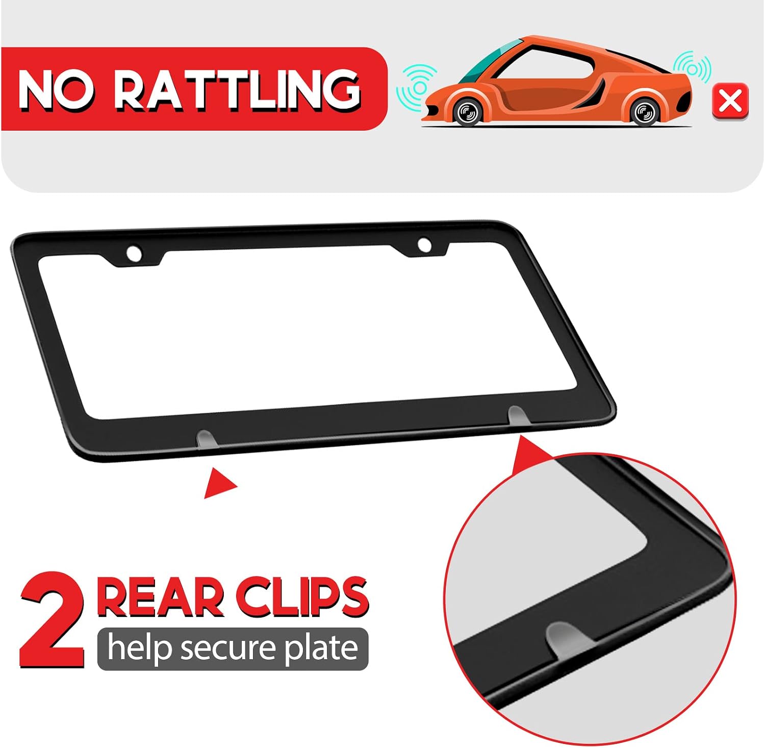 License Plate Frames for Women Car Plate Holder Cover Cute Funny Cartoon Girl Metal Tag Frame Stainless Steel Car Accessories Front Rear Plate Decor image 3