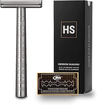 Authentic Product/Manufacturer IncludedHenson Shaving AL13 Shaver MEDIUM Aircraft Aluminum with 5 Replacement Blades, Deep Shaving Model Recommended for those who want high durability