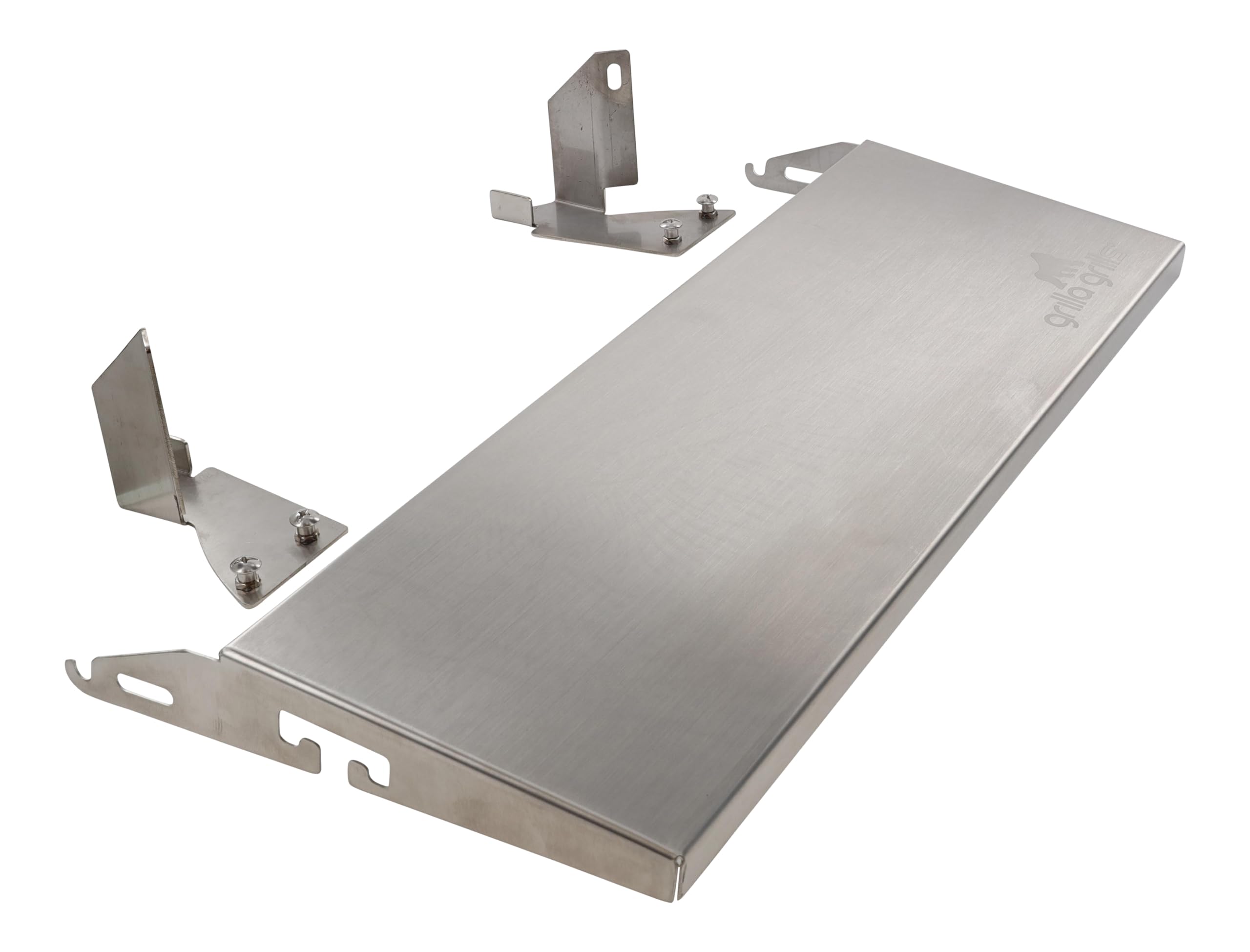 Grilla Grills Chimp Front Shelf with Weather Resistant 304 Stainless Steel Construction, Foldable Design, 8" x21 3/4" Size for Grilling, Grilla Chimp, BBQ