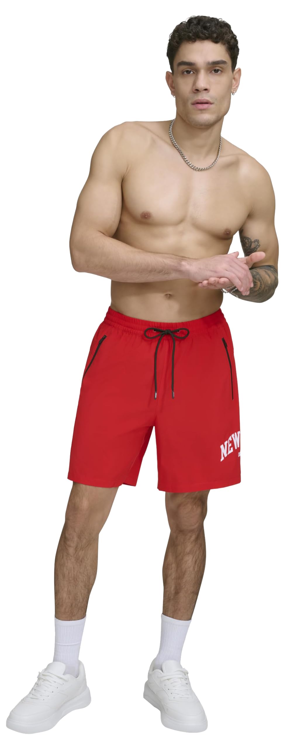 DKNY Kąpielówki męskie, Czerwony, XL