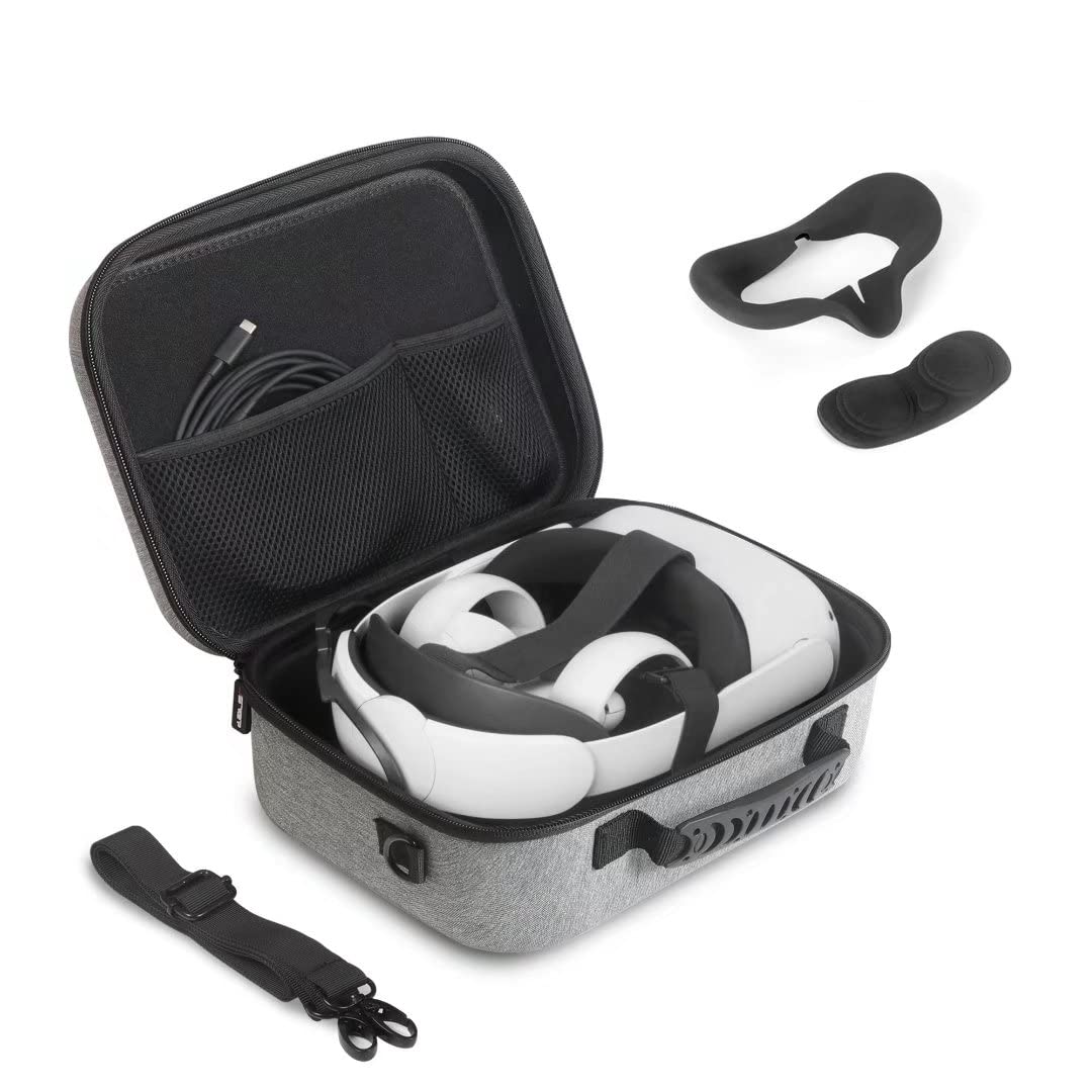 Étui Rigide Deco Gear Pour Oculus Quest 2 - Transport, Protection, Tout-en-un