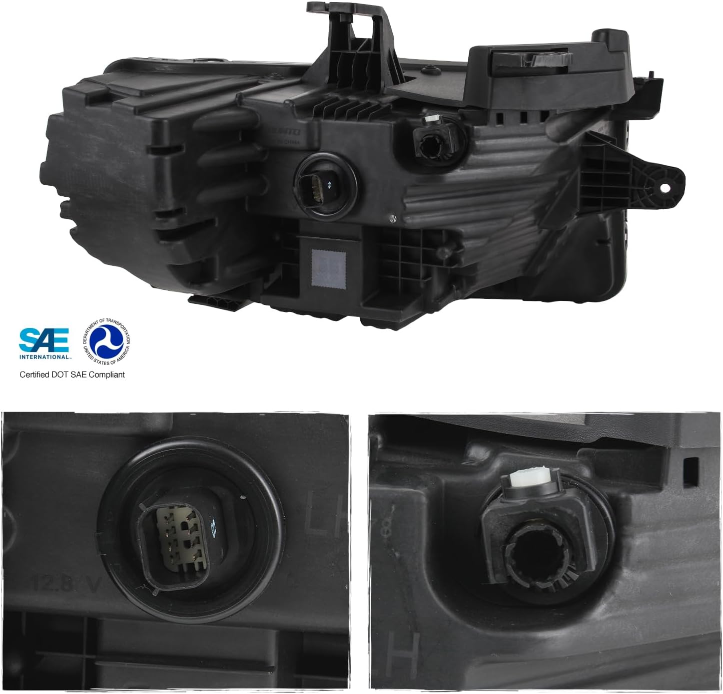 AKKON - Fit 2020-2023 GMC SL | SLE | SLT | Denali [Full LED] Chrome Headlight w/Turn Signal Switchback Running Driver