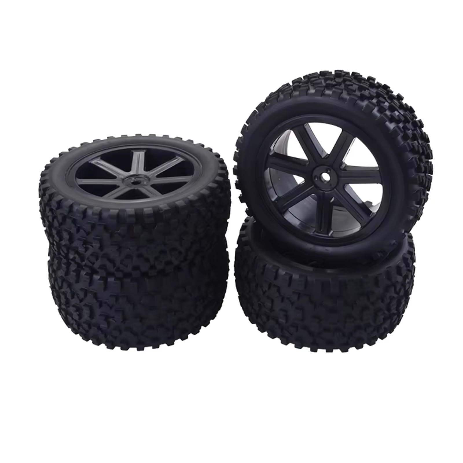Neumáticos Coche RC para Redcat para HPI para HSP para Traxxas para ZD para Carreras 1/10 RC Neumáticos Juego De Ruedas Bujes Hexagonales De 12 Mm Insertos Espuma Todoterreno para Buggy Coche