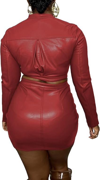 まぁ.♡さん専用★新品未使用★Faux leather crop jacket Crop Faux Leather Biker Jacket by MomyMall