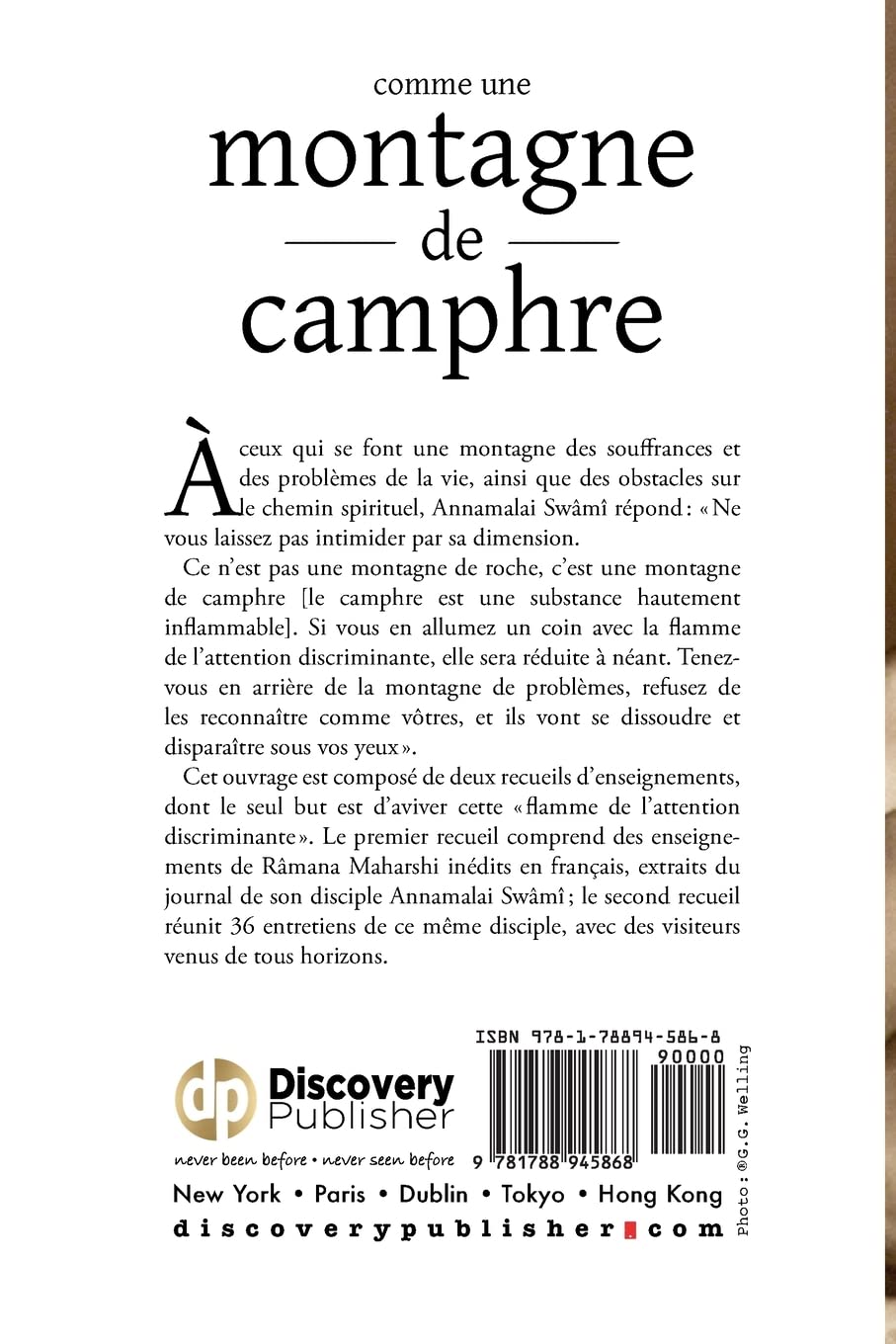 Comme une montagne de camphre : Enseignements de Ramana Maharshi et Annamalaï Swâmî
