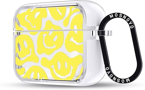 Miniatura 265 de MOSNOVO Funda protectora transparente para AirPods Pro 3, con anillo de metal duro de lujo de doble capa a prueba de golpes, diseñado para AirPods