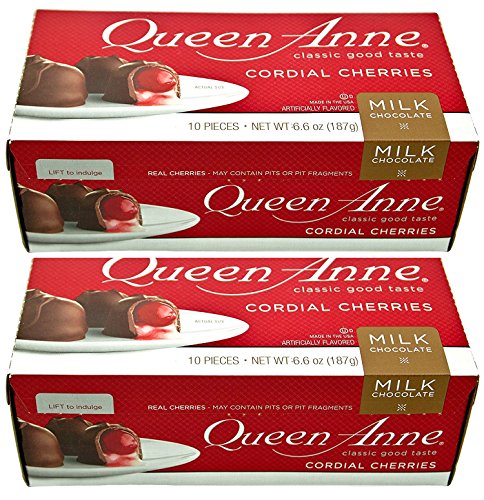 Queen Anne Cordial Cherries, Milk Chocolate-covered, 6.6 Ounces (2pack)