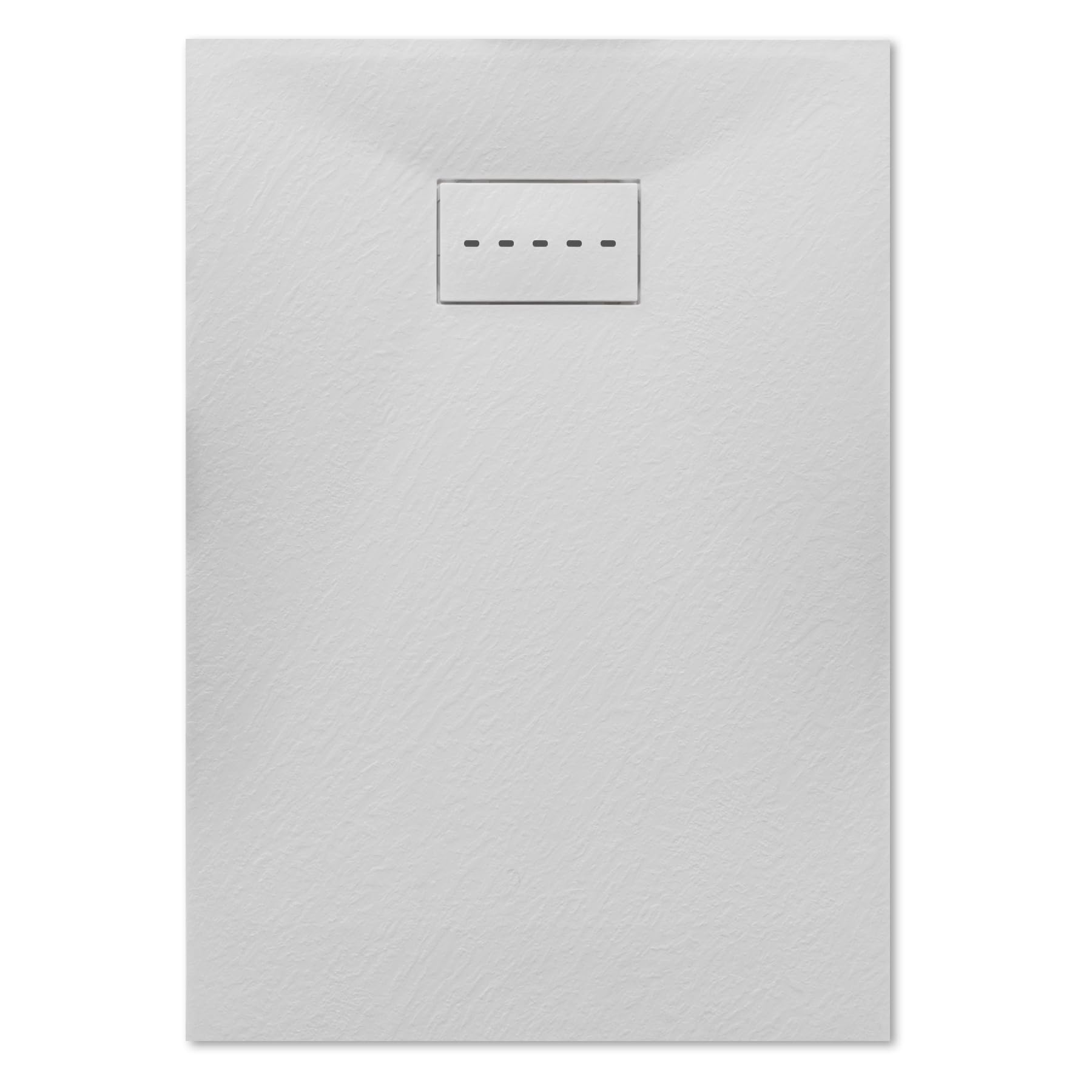 Thermopanel White Smc Shower Trays Base Slate Stone Effect Textured Non Slip With Smc Holes Cover - 1700 X 800Mm