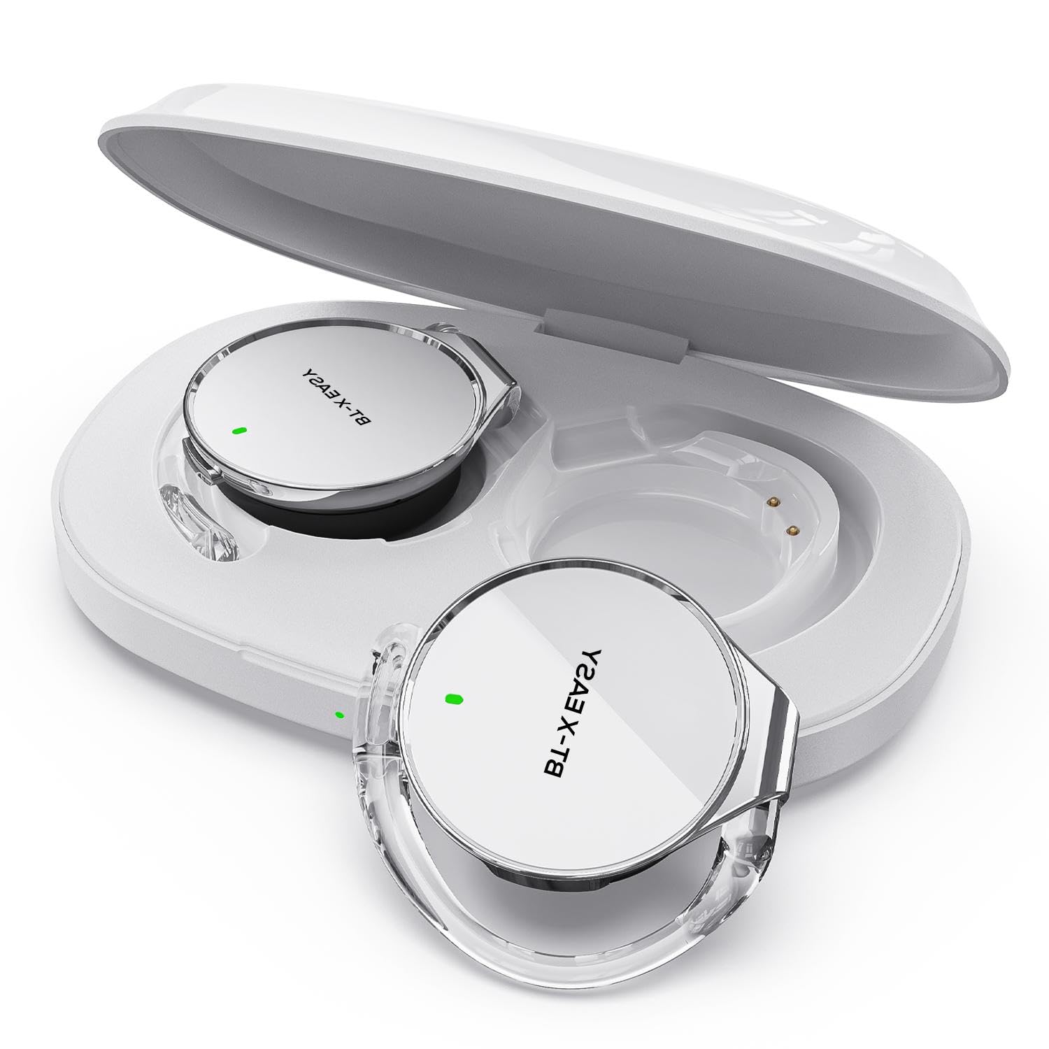On Ear Cuffie Bluetooth 5.4, Open Ear, senza fili, Bluetooth, cancellazione del rumore, clip on sport a forma di goccia d'acqua, Bluetooth con 4 microfoni, comfort fit