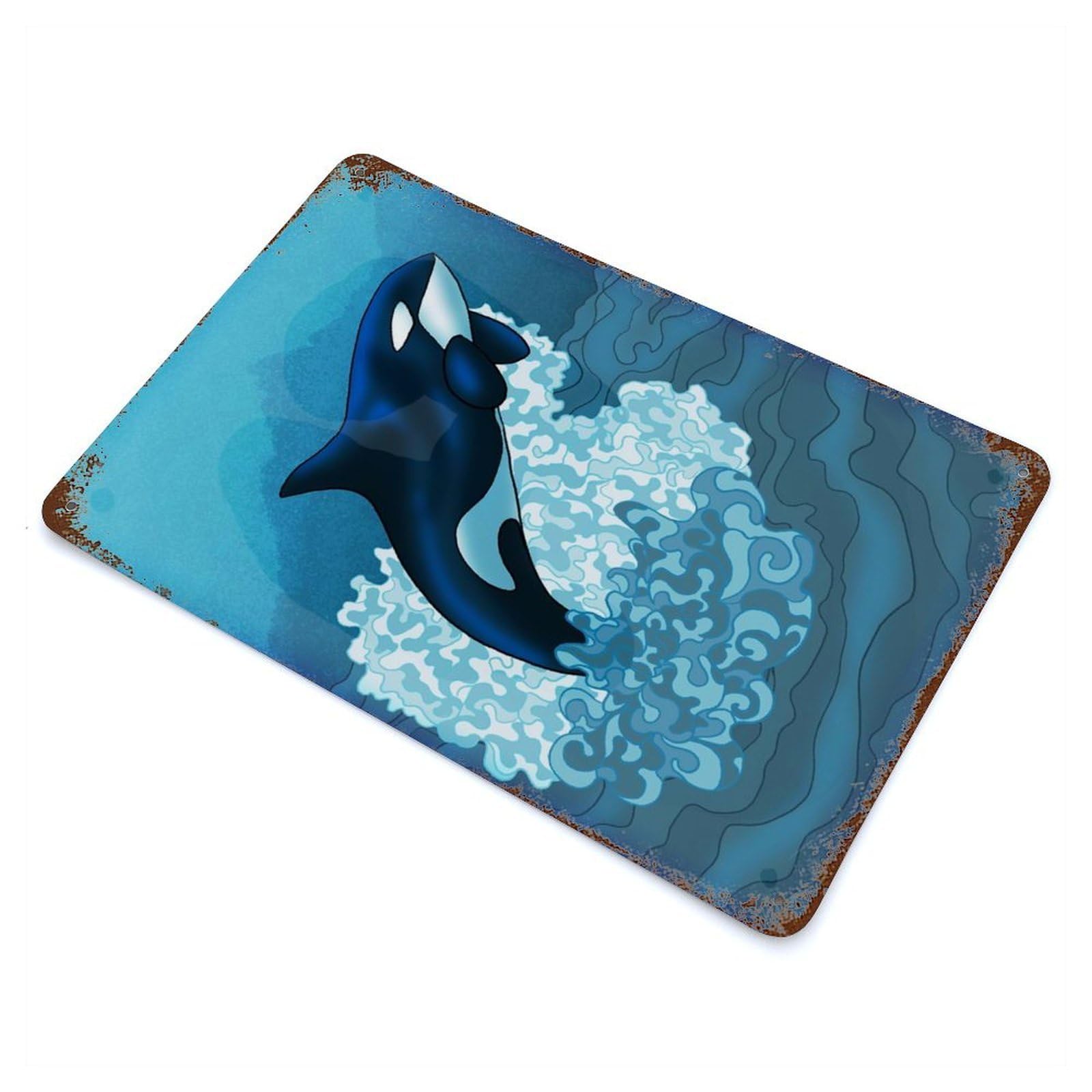 Fridged Waters Decorative Tin Sign 11.8"x7.9", Farmhouse Wall Decor for Garage, Bar And Workshop Decor