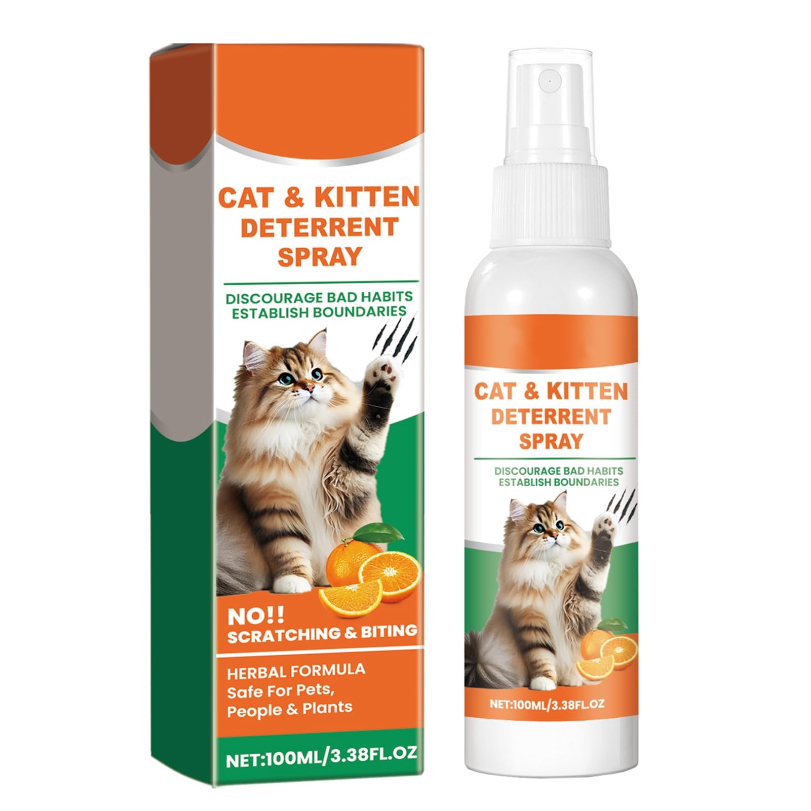 100ml Cat Scratch Deterrent Spray for Furniture - Anti-Chew Bitter Spray for Cats to Stop Scratching & Biting, Safe Pet Training Aid, Protects Furniture, Carpets, Wires