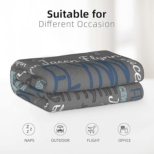 Miniatura 106 de Dr.TOUGH Mantas personalizadas para niños y adultos, manta personalizada con nombre para niños, manta con monograma con nombres personalizados