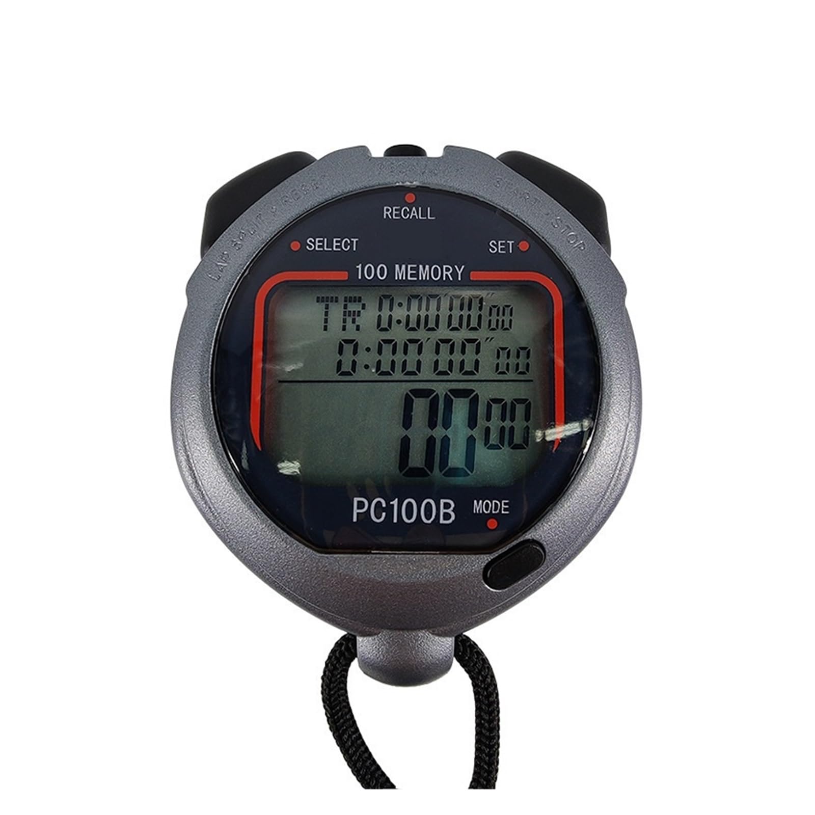 stopwatch, PC100B 3-row 100-channel Running Timer Athletic Trainer Stopwatch