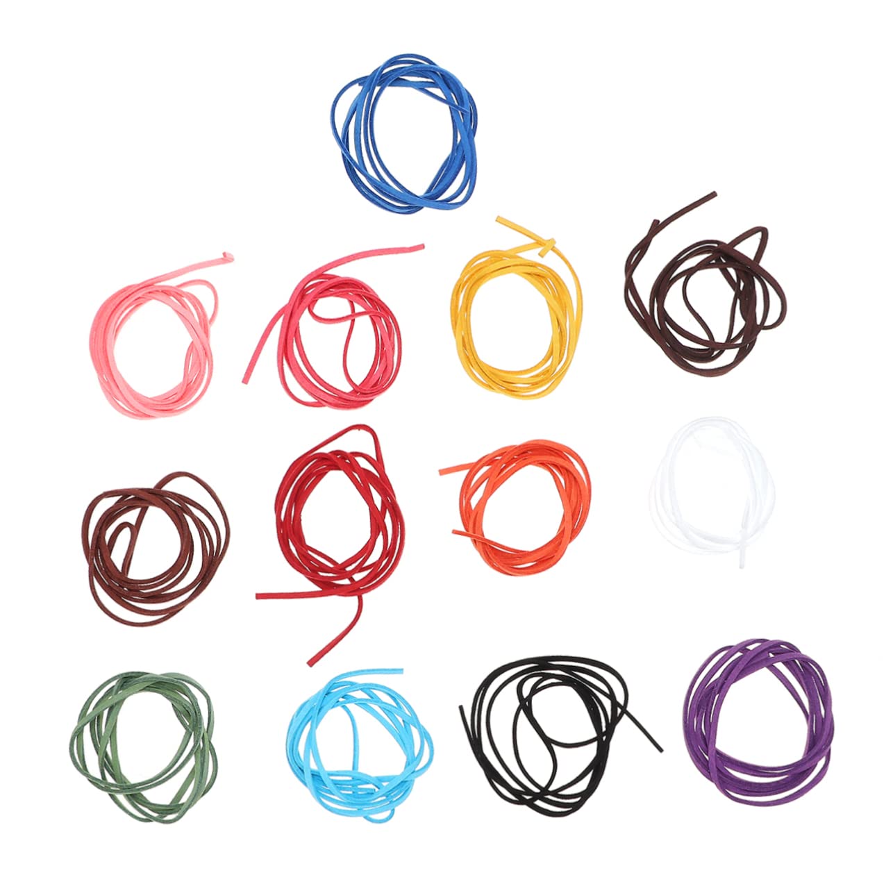 HOODANCOS 20Pcs Double Sided Plush Flat Leather Cord for Jewelry Making Versatile Jewelry Crafting Rope for Bracelets and Necklaces Mixed Colors