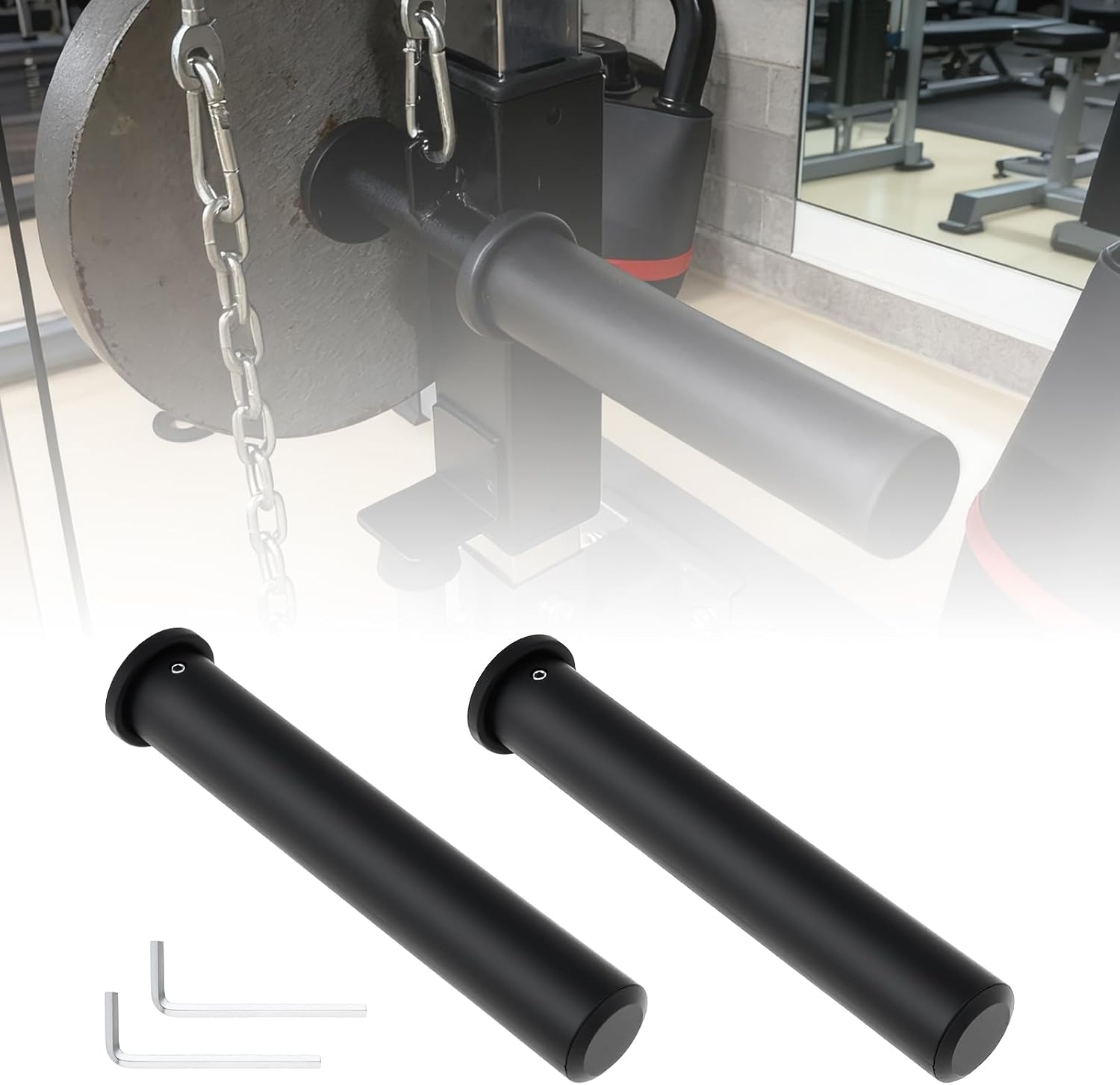 1-inch to 2-inch Standard Olympic Adapter Sleeves | Heavy-Duty Nylon Converters for 11 in Lengh Standard Barbells and Dumbbells, 600 lbs Capacity, Includes Sleeves & Wrenches