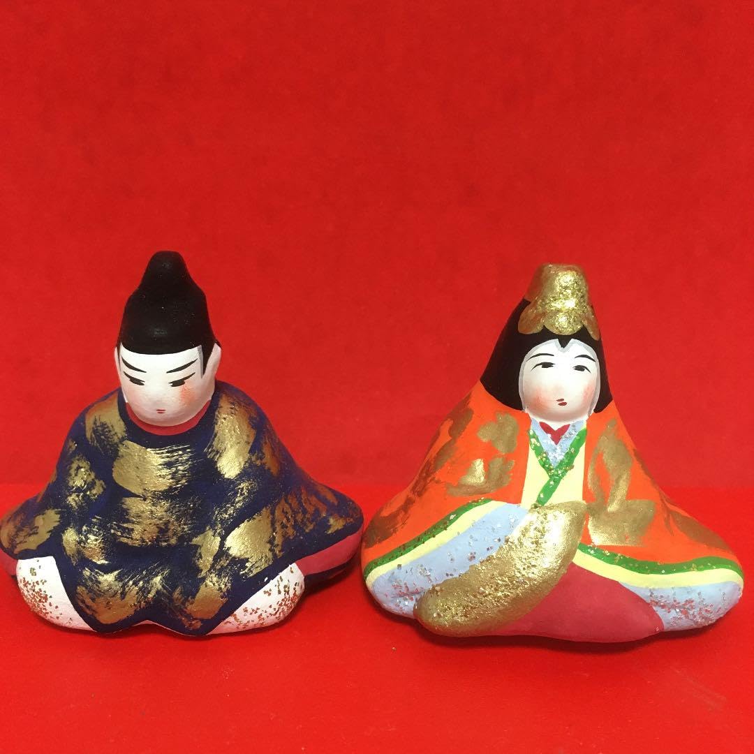 土人形　お雛様　新品　未使用品　岩みつこ先生作 Amazon | 土人形 お雛様 品 岩みつこ先生作 | 平飾り | おもちゃ
