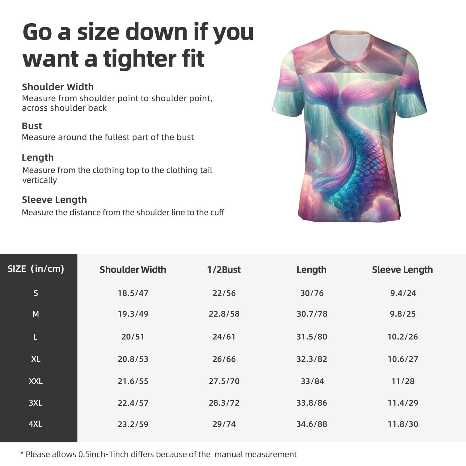 Stylish Athletic Sports Jersey Mermaid-Tail-Glitter Men's Rugby Jersey Xx-Large Black