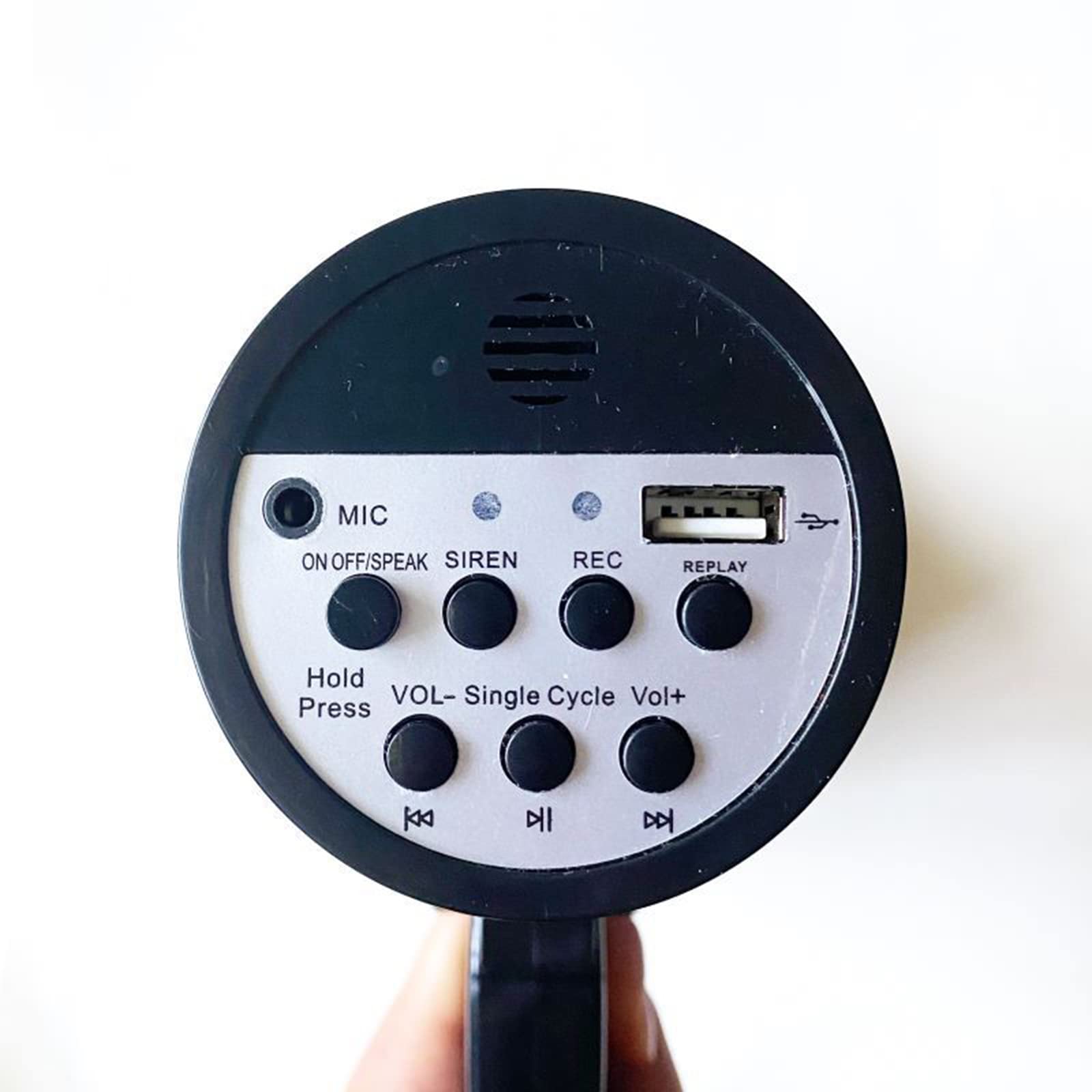 FAMKIT Altavoz megáfono portátil Bullhorn con micrófono desmontable USB