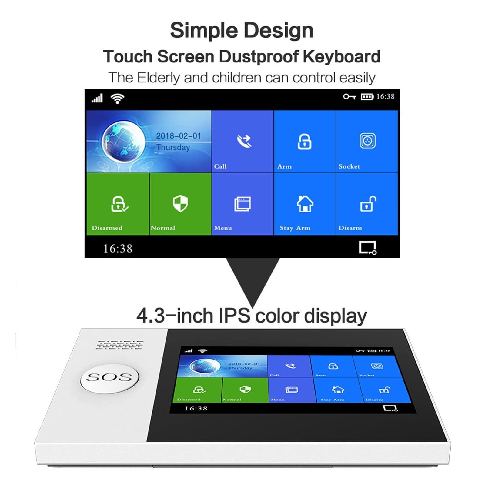Sistema di allarme di sicurezza, Tuya Wireless WIFI GSM di allarme antifurto domestico Set PIR Sensore movimento porta Kit sicurezza Controllo APP