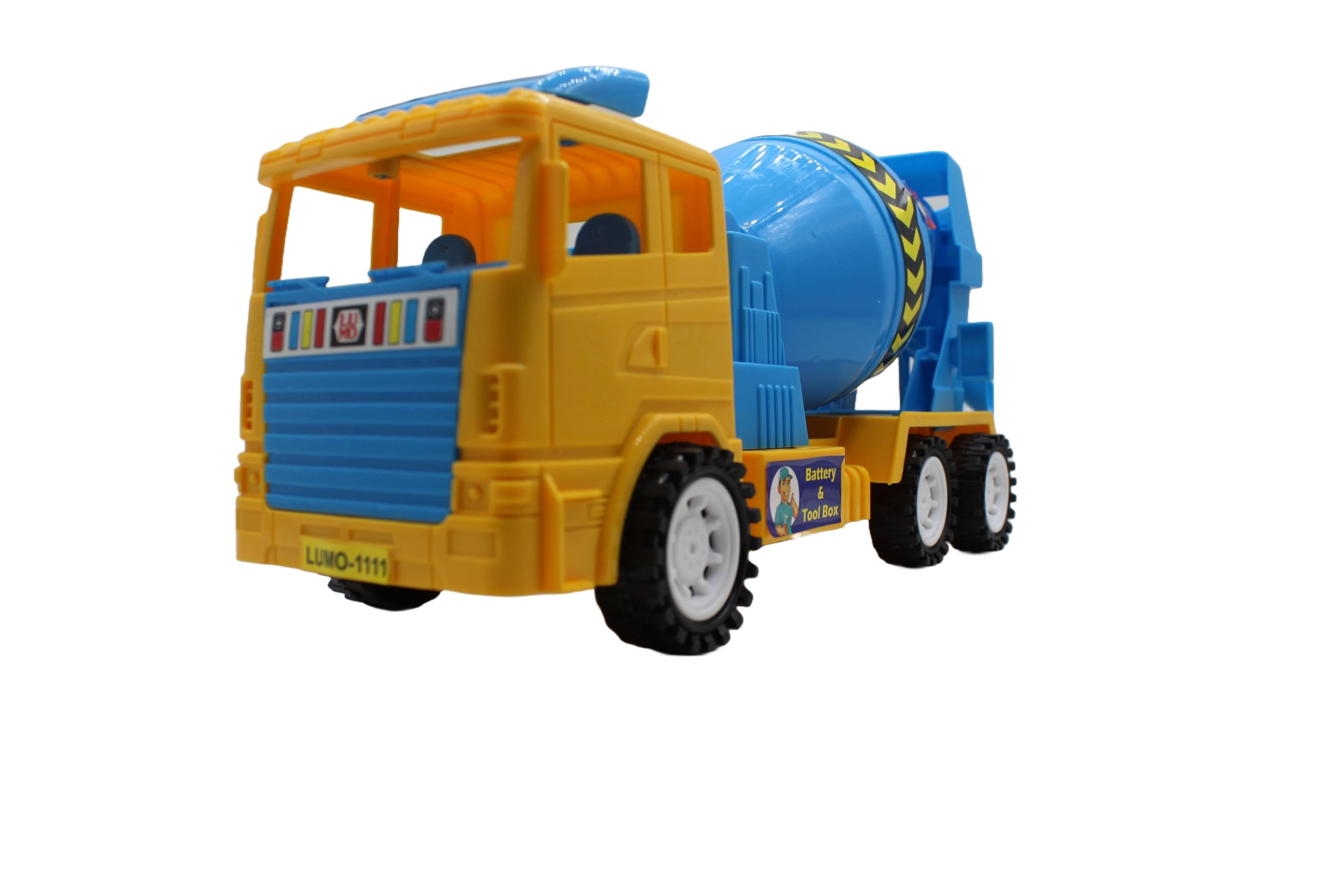 Neoinsta Big Size Friction Powered | Push and Go | Run Fast Plastic Made Cement/Concrete Mixer Truck | Engineering Trucks | Construction Trucks Vehicle Toys for Kids (Blue and Yellow) (B0CJ5D4F3G) Amazon Price History, Amazon Price Tracker