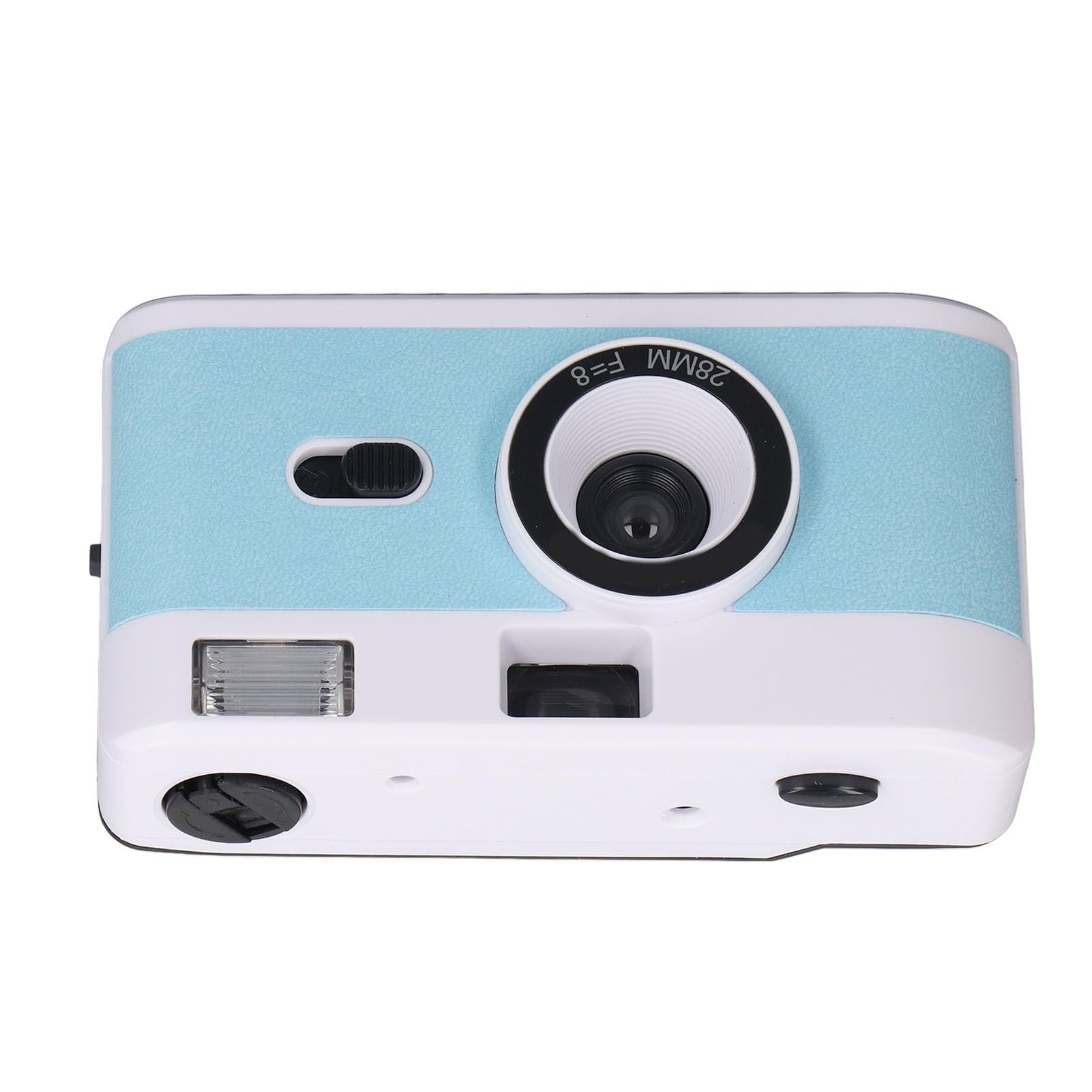 Cámara de Película Vintage Reutilizable de 35 Mm con Flash para una Narración Rica, Adecuada para Todos los Aficionados a lo Analógico (Blanco y Azul)