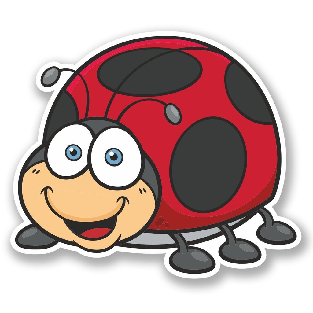 2 x 30cm/300mm Ladybird Ladybug Window Cling Sticker Car Van Campervan Glass #5198