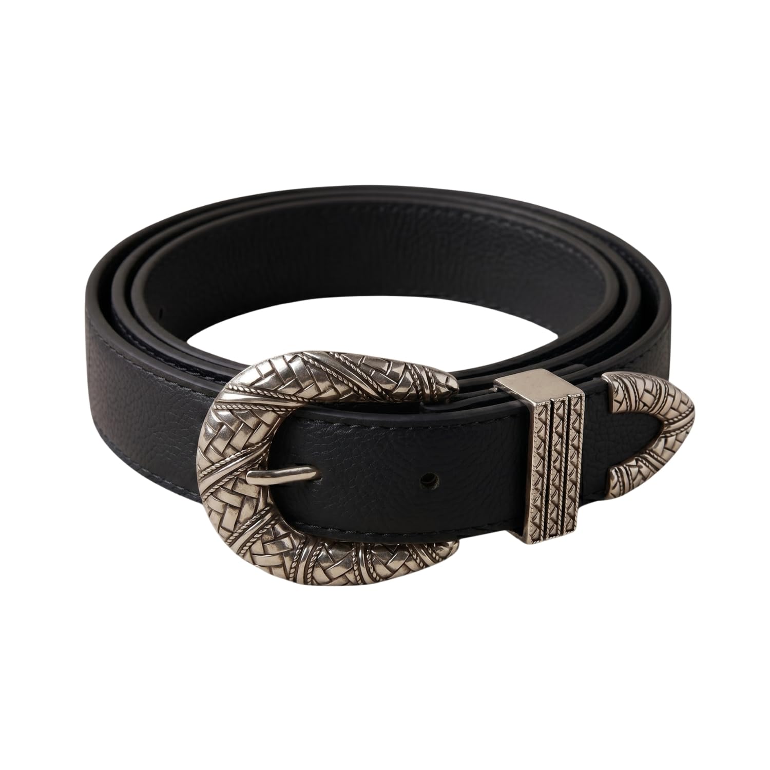 Women PU Leather Belt, Vintage Western Waist Belt for Jeans Dresses, Adjustable Size 30 to 36 Inches-image-4