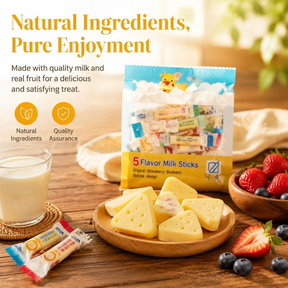 Mezcla de snacks lácteos variados de 5 sabores, 258g