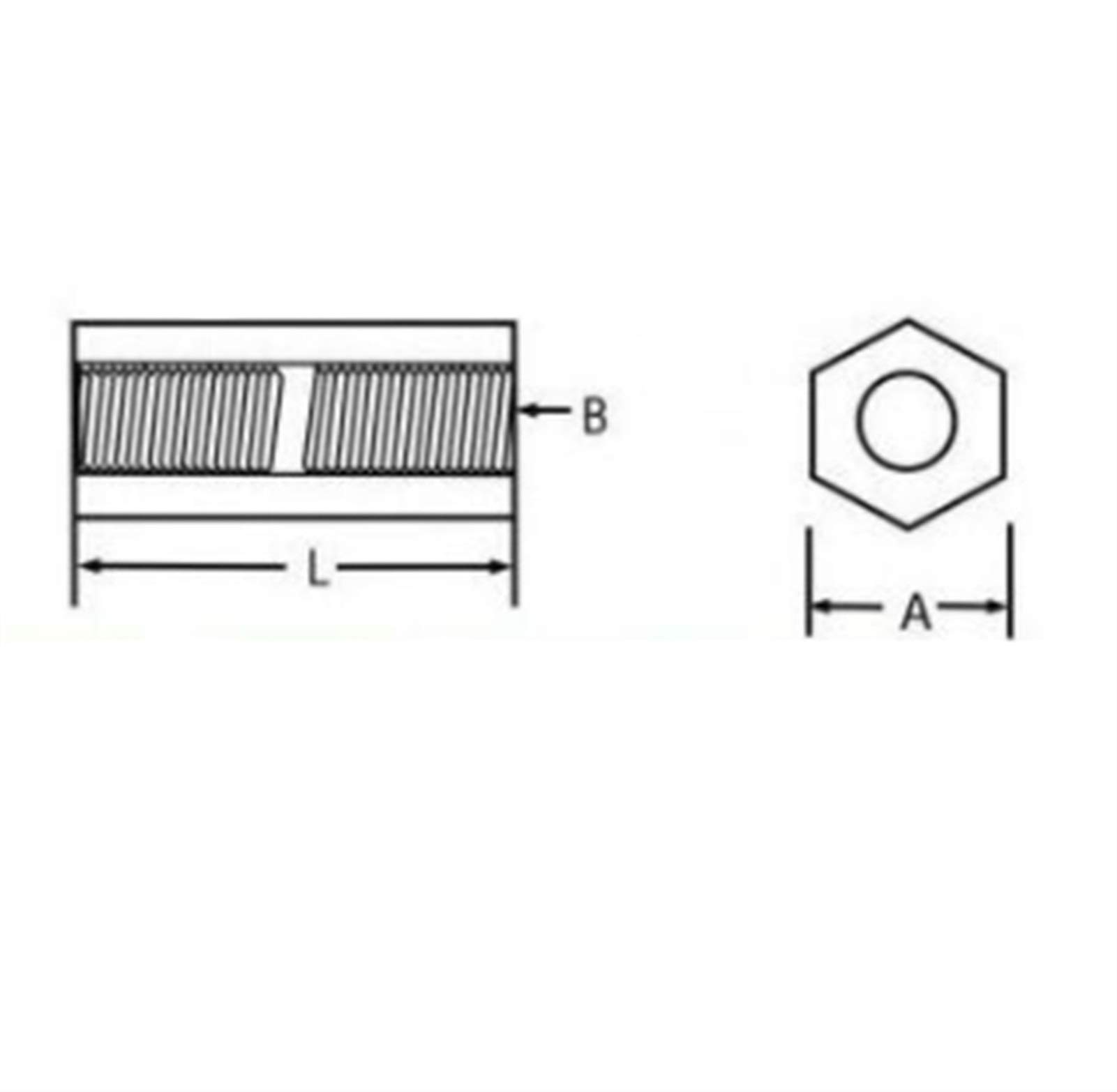 M3 Espaciador Tarjeta DE Circuito Impreso Separadores de Tuercas hexagonales de latón Pilar Rosca Hembra Longitud 4-28mm DaJiKan (Size : 14mm Pack 500)
