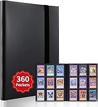 Sammelkarten Album Für Poken Sammelalbum Karten, 360 Pockets Transparent Sammelkarten, Wasserdichter Ordner Für Pokemon Karte, Sammelkarten Album Karten,Sammelalbum Karten (Schwarz)