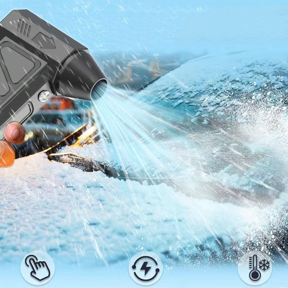 Sopladores de ventilador de turbina de 130000 rpm, portátil, de mano, de alta velocidad, sin escobillas, ventilador de turbina, velocidades ajustables, soplador de aire eléctrico, recargable