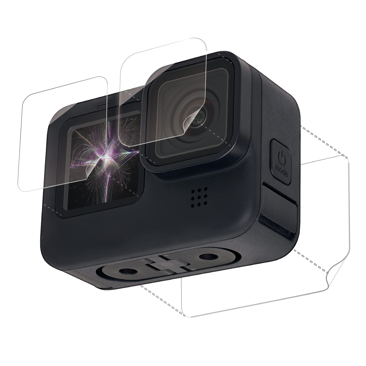 Amazon | エレコム GoPro HERO11/10/9 Black 衝撃吸収 フィルム 超親水 
